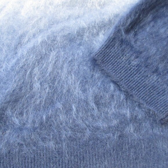 NWT J.Crew Dip-dyed Brushed Cashmere Crewneck Sweater in Fresh Air Evening L - Picture 6 of 9